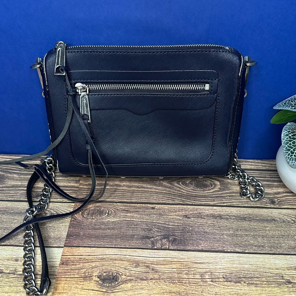 EUC Rebecca Minkoff 100% Genuine Leather Crossbody Bag ONE SIZE *Used (Black) - Picture 6 of 16